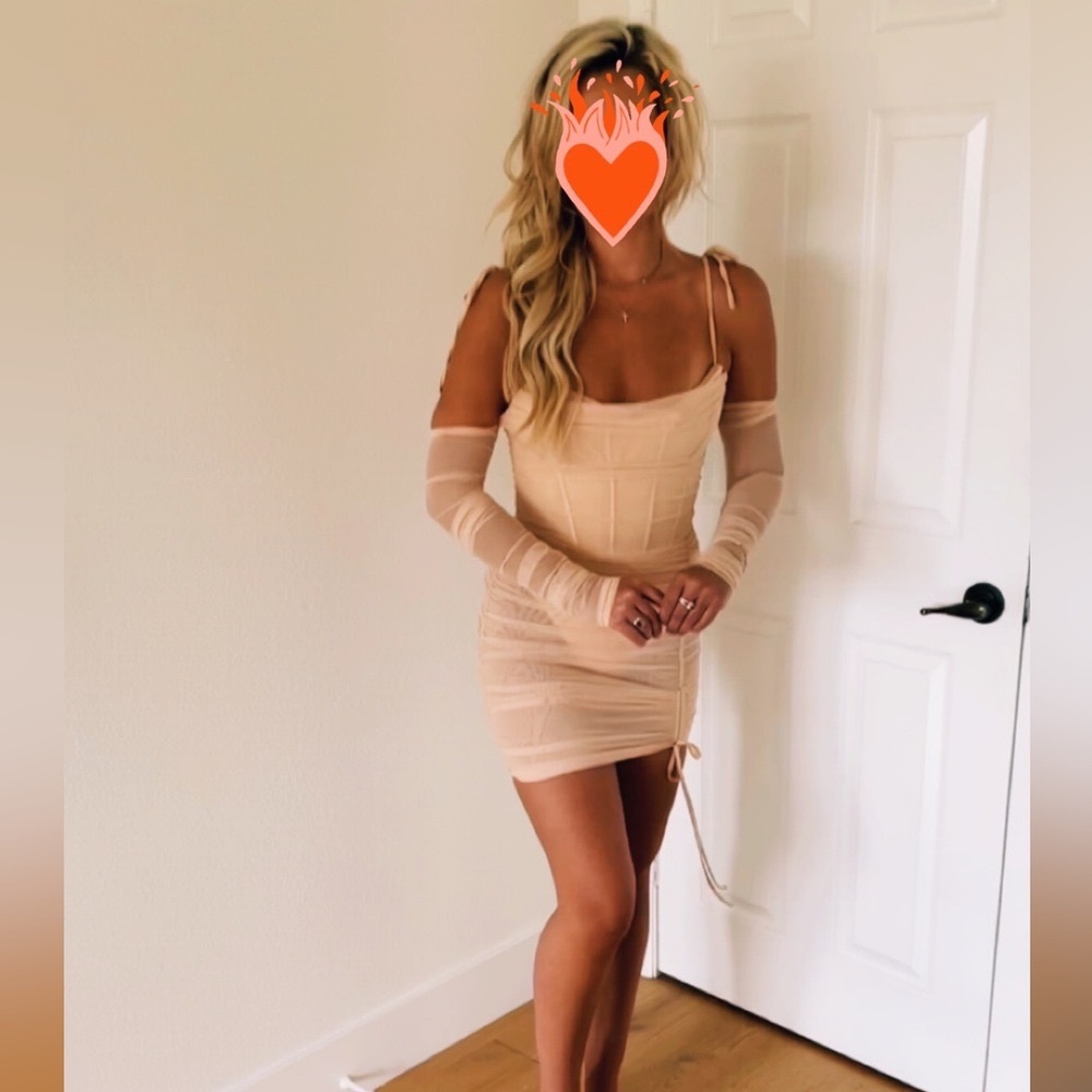 Never worn oh Polly dress Amiens dress in sand size small